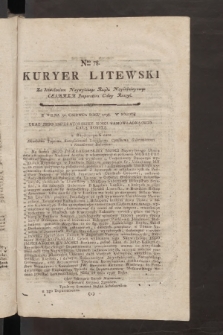 Kuryer Litewski. 1797/1798, nr 78
