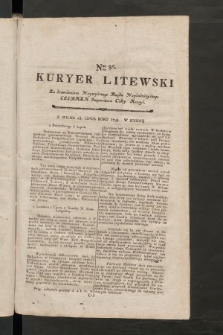 Kuryer Litewski. 1797/1798, nr 86