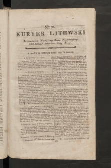 Kuryer Litewski. 1797/1798, nr 92
