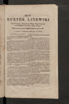 Kuryer Litewski. 1797/1798, nr 98