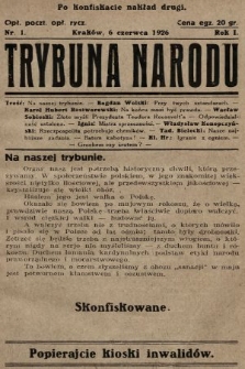 Trybuna Narodu. 1926, nr 001a