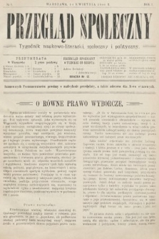 Przegląd Społeczny : tygodnik naukowo-literacki, społeczny i polityczny. 1906, nr 5