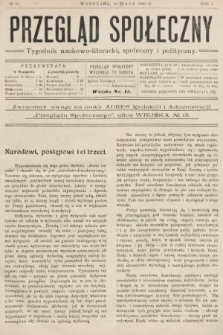 Przegląd Społeczny : tygodnik naukowo-literacki, społeczny i polityczny. 1906, nr 10