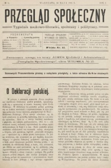Przegląd Społeczny : tygodnik naukowo-literacki, społeczny i polityczny. 1906, nr 11