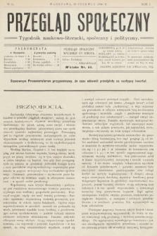 Przegląd Społeczny : tygodnik naukowo-literacki, społeczny i polityczny. 1906, nr 15
