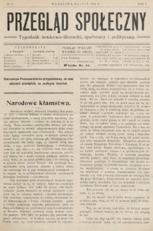 Przegląd Społeczny : tygodnik naukowo-literacki, społeczny i polityczny. 1906, nr 17