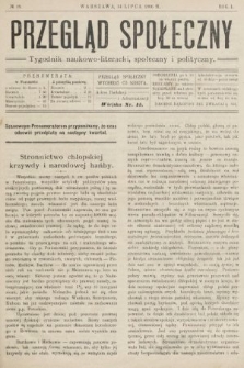 Przegląd Społeczny : tygodnik naukowo-literacki, społeczny i polityczny. 1906, nr 18