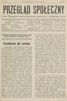 Przegląd Społeczny : tygodnik naukowo-literacki, społeczny i polityczny. 1906, nr 19