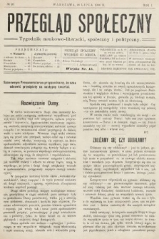 Przegląd Społeczny : tygodnik naukowo-literacki, społeczny i polityczny. 1906, nr 20