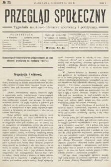Przegląd Społeczny : tygodnik naukowo-literacki, społeczny i polityczny. 1906, nr 23