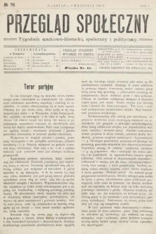 Przegląd Społeczny : tygodnik naukowo-literacki, społeczny i polityczny. 1906, nr 26