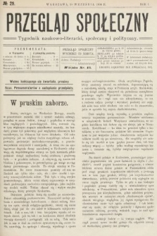 Przegląd Społeczny : tygodnik naukowo-literacki, społeczny i polityczny. 1906, nr 29