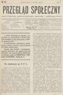 Przegląd Społeczny : tygodnik naukowo-literacki, społeczny i polityczny. 1906, nr 40