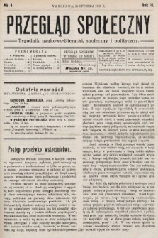 Przegląd Społeczny : tygodnik naukowo-literacki, społeczny i polityczny. 1907, nr 4