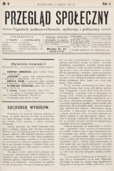Przegląd Społeczny : tygodnik naukowo-literacki, społeczny i polityczny. 1907, nr 9