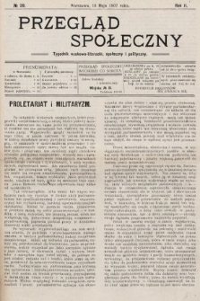 Przegląd Społeczny : tygodnik naukowo-literacki, społeczny i polityczny. 1907, nr 20