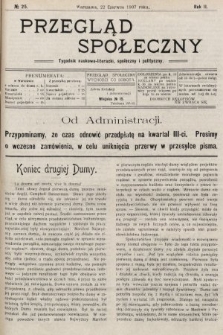 Przegląd Społeczny : tygodnik naukowo-literacki, społeczny i polityczny. 1907, nr 25