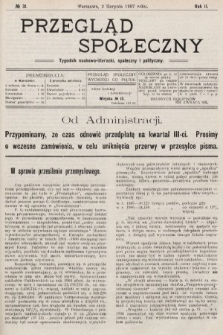 Przegląd Społeczny : tygodnik naukowo-literacki, społeczny i polityczny. 1907, nr 31