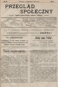 Przegląd Społeczny : tygodnik naukowo-literacki, społeczny i polityczny. 1907, nr 40