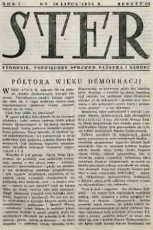 Ster : tygodnik poświęcony sprawom państwa i narodu. 1926, nr 10