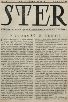 Ster : tygodnik poświęcony sprawom państwa i narodu. 1926, nr 11