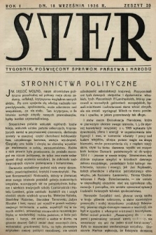 Ster : tygodnik poświęcony sprawom państwa i narodu. 1926, nr 20