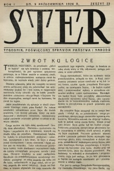 Ster : tygodnik poświęcony sprawom państwa i narodu. 1926, nr 23