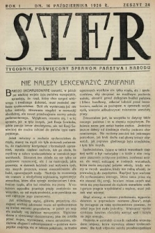 Ster : tygodnik poświęcony sprawom państwa i narodu. 1926, nr 24