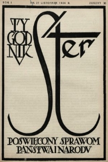 Ster : tygodnik poświęcony sprawom państwa i narodu. 1926, nr 30