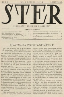 Ster : niezależny tygodnik polityczny. 1927, nr 8