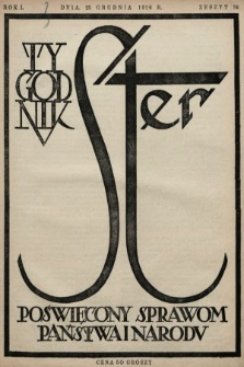 Ster : tygodnik poświęcony sprawom państwa i narodu. 1926, nr 34