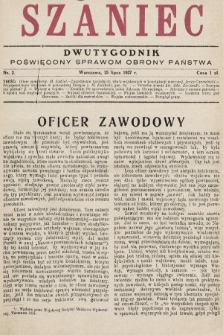 Szaniec : dwutygodnik poświęcony sprawom obrony Państwa. 1927, nr 2