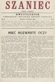 Szaniec : dwutygodnik poświęcony sprawom obrony Państwa. 1928, nr 8
