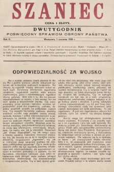 Szaniec : dwutygodnik poświęcony sprawom obrony Państwa. 1928, nr 11