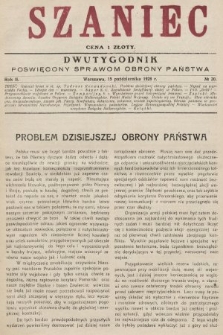 Szaniec : dwutygodnik poświęcony sprawom obrony Państwa. 1928, nr 20