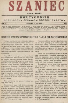 Szaniec : dwutygodnik poświęcony sprawom obrony Państwa. 1929, nr 3