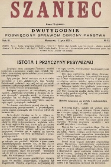 Szaniec : dwutygodnik poświęcony sprawom obrony Państwa. 1929, nr 12
