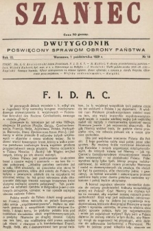 Szaniec : dwutygodnik poświęcony sprawom obrony Państwa. 1929, nr 18