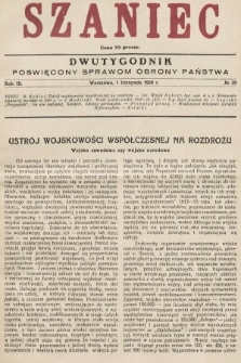 Szaniec : dwutygodnik poświęcony sprawom obrony Państwa. 1929, nr 20