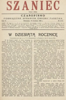 Szaniec : czasopismo poświęcone sprawom obrony Państwa. 1930, nr 13-14