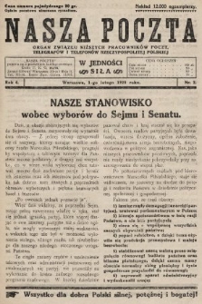 Nasza Poczta : organ Związku Niższych Pracowników Poczt, Telegrafów i Telefonów Rzeczypospolitej Polski[!]. 1928, nr 2