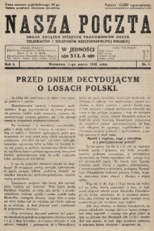 Nasza Poczta : organ Związku Niższych Pracowników Poczt, Telegrafów i Telefonów Rzeczypospolitej Polski[!]. 1928, nr 5