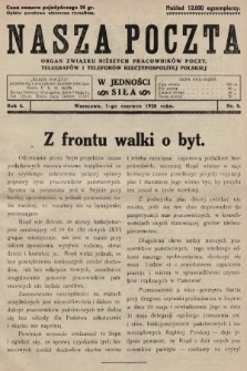 Nasza Poczta : organ Związku Niższych Pracowników Poczt, Telegrafów i Telefonów Rzeczypospolitej Polski[!]. 1928, nr 8