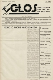 Głos : dwutygodnik radykalno-narodowy. 1934, nr 4 a (po konfiskacie)