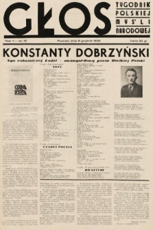 Głos : tygodnik polskiej myśli narodowej. 1935, nr 18