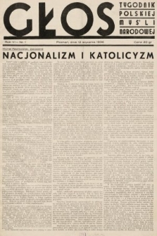 Głos : tygodnik polskiej myśli narodowej. 1936, nr 1
