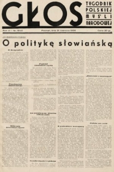 Głos : tygodnik polskiej myśli narodowej. 1936, nr 19