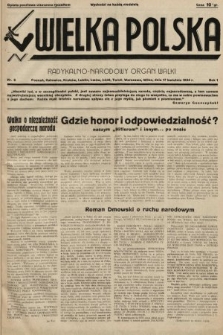Wielka Polska : radykalno-narodowy organ walki. 1934, nr 8