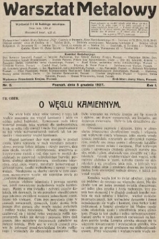 Warsztat Metalowy : dwutygodnik poświęcony ślusarstwu, blacharstwu, instalatorstwu, kowalstwu, tokarstwu, kotlarstwu, obróbce metali i drobnemu przemysłowi metalowemu. 1927, nr 5