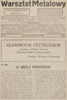 Warsztat Metalowy : dwutygodnik poświęcony ślusarstwu, blacharstwu, instalatorstwu, kowalstwu, tokarstwu, kotlarstwu, obróbce metali i drobnemu przemysłowi metalowemu. 1927, nr 6